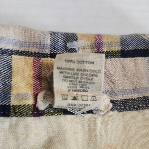 Gimmicks By BKE Women's Button-Up Medium Shirt Flannel Lace Western Plaid - Picture 9 of 15